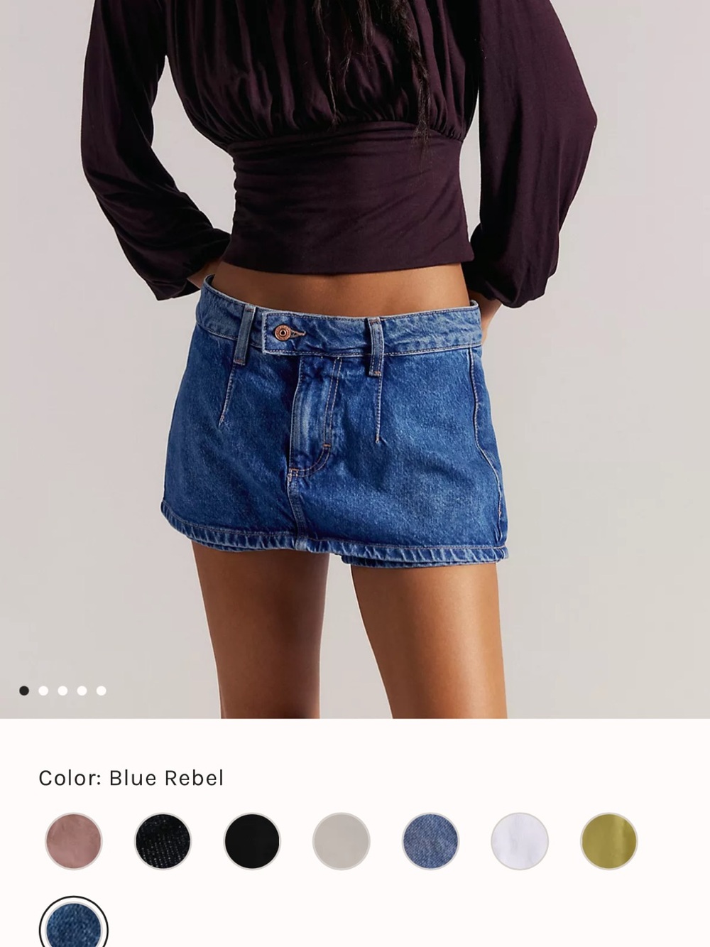 Free People Blue Denim skort